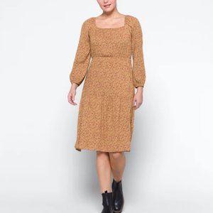 French Grey Vanessa Tiered Midi Dress